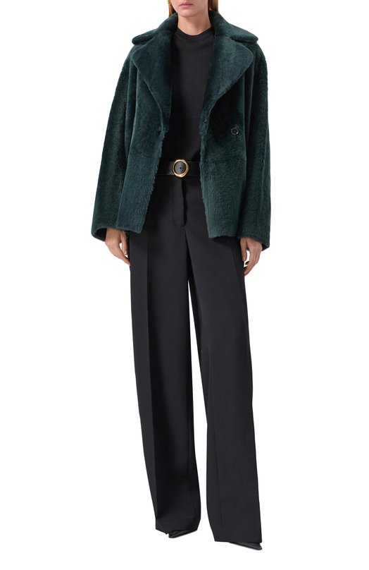 Двусторонняя дубленка Kiton D58673K0546F05 Зелёный  D58673K0546F05 Фото 2
