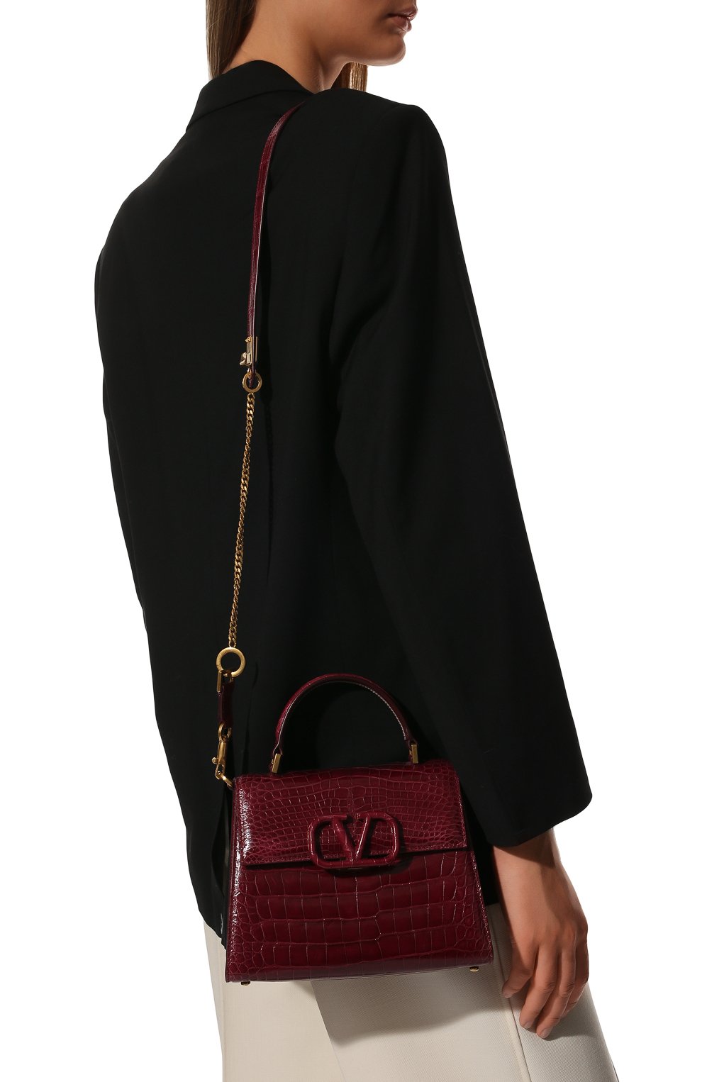 Сумка vsling small из кожи аллигатора VALENTINO, арт. WW2B0F53/XDE/AMIS, фото 6