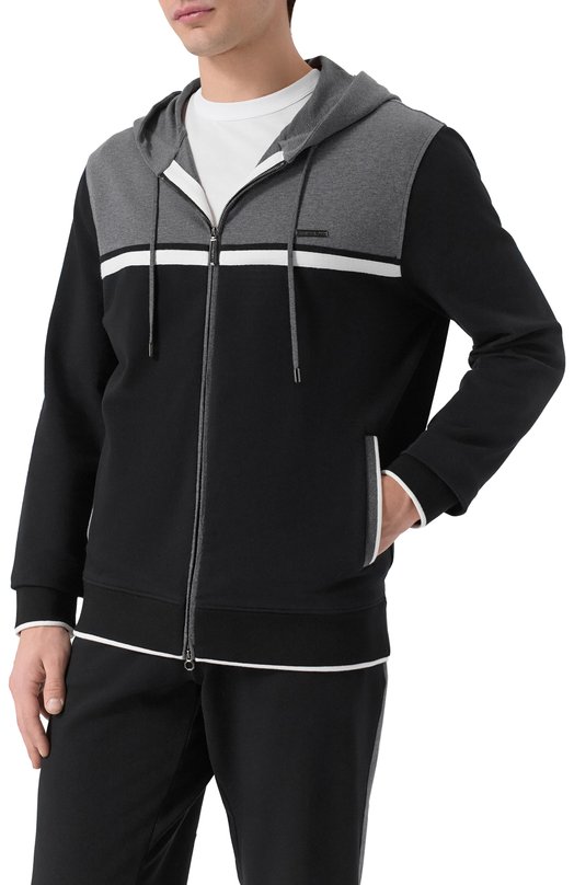 Хлопковая толстовка Stefano Ricci K101046FCR/T25350/60-62 Чёрный  K101046FCR/T25350/60-62 Фото 3