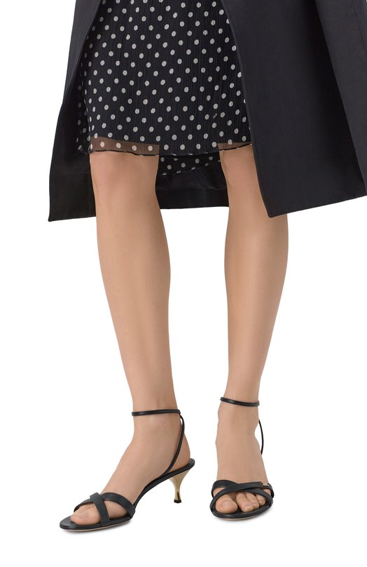 Кожаные босоножки Julia Casadei 1L461B0501/C3024 Чёрный  1L461B0501/C3024 Фото 2