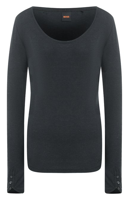 Женская лонгслив из хлопка и вискозы BOSS ORANGE, арт. 50542107