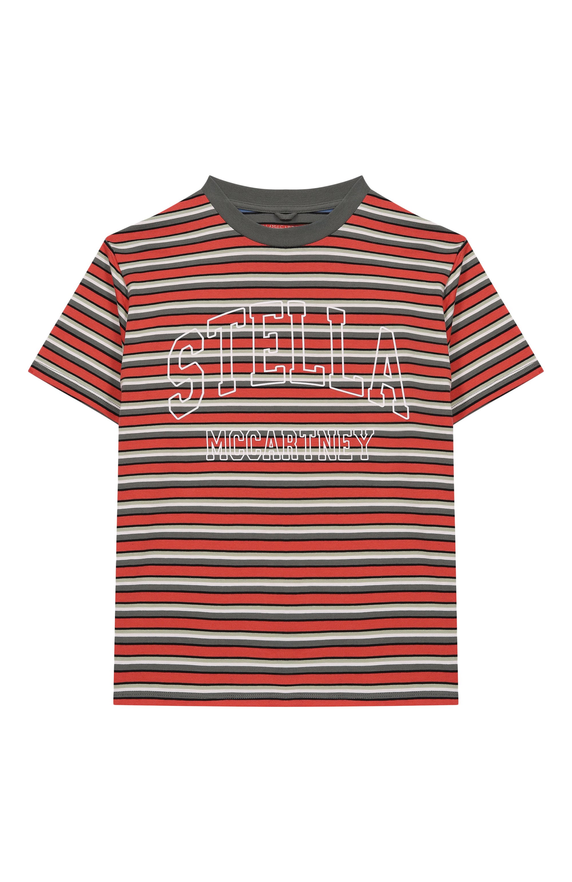 Хлопковая футболка STELLA MCCARTNEY разноцветного цвета по цене 9985 руб., арт. TX8S11, фото 1 Хлопковая футболка STELLA MCCARTNEY, арт. TX8S11, фото 1