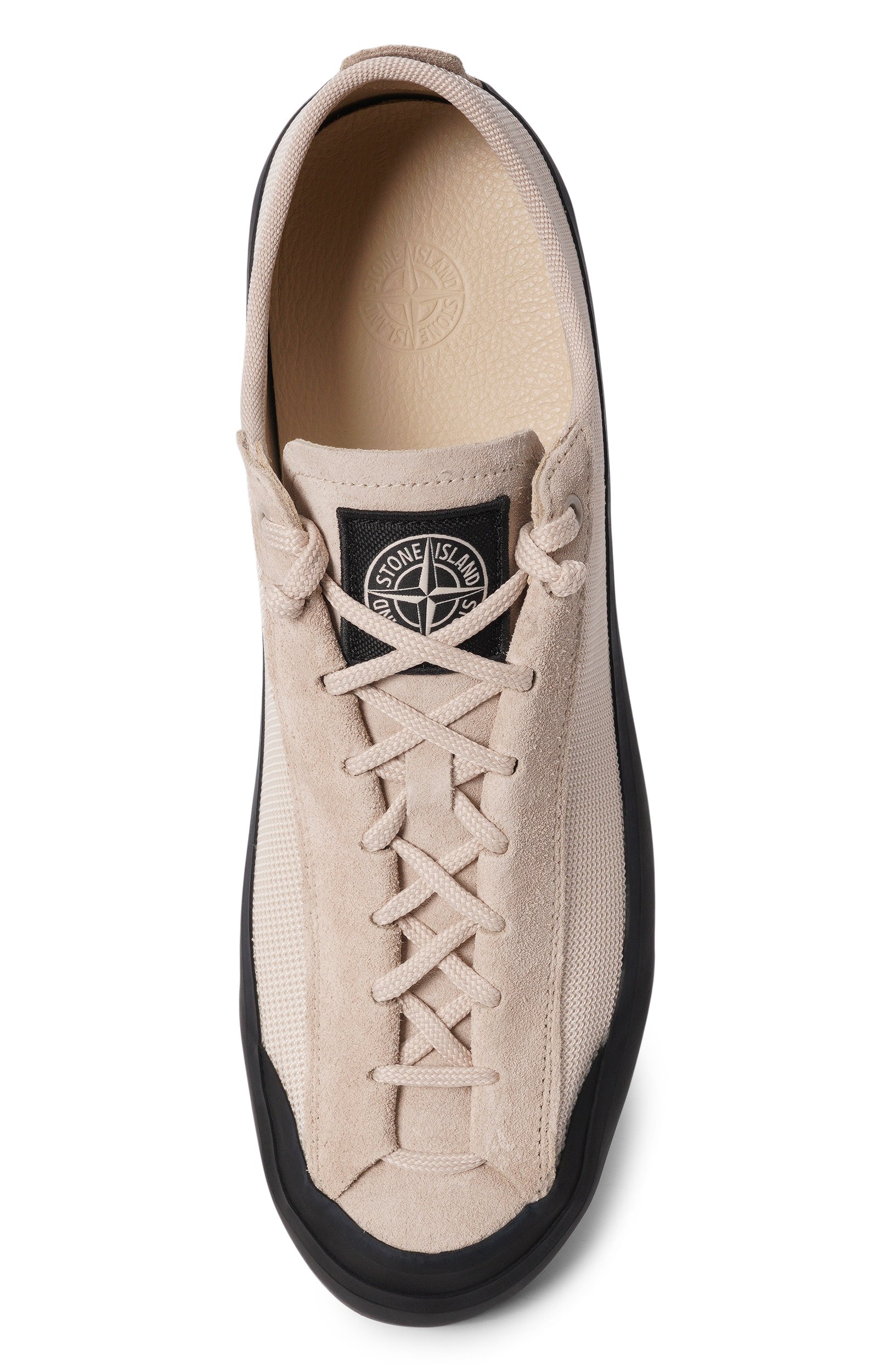 Текстильные кеды STONE ISLAND кремового цвета по цене 45450 руб., арт. L1SFWS100010/S0448, фото 5 Текстильные кеды STONE ISLAND, арт. L1SFWS100010/S0448, фото 5
