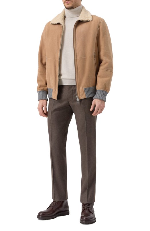 Дубленка из овчины Brunello Cucinelli MPMTU1737 Бежевый  MPMTU1737 Фото 2