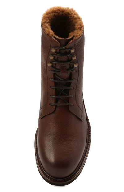 Кожаные ботинки BRUNELLO CUCINELLI коричневого цвета по цене 151500 руб., арт. MZUCRMM893, фото 5 Кожаные ботинки BRUNELLO CUCINELLI, арт. MZUCRMM893, фото 5