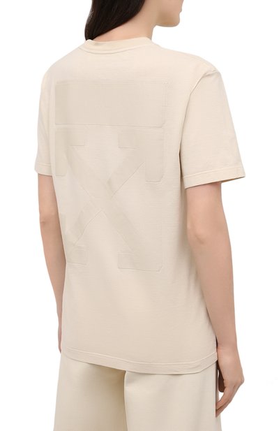 Хлопковая футболка OFF-WHITE, арт. 0WAA049R21JER010, фото 4