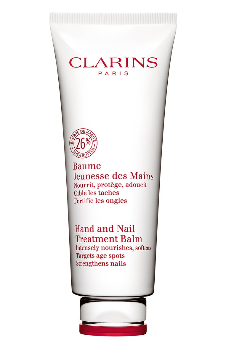 Питательный бальзам для рук baume jeunesse des mains (100ml) CLARINS бесцветного цвета, арт. 80083214 | Фото 1 (Региональные ограничения белый список (Axapta Mercury): RU, Не проставлено; Тип продукта: Бальзамы; Назначение: Для рук; Нос: Не проставлено)