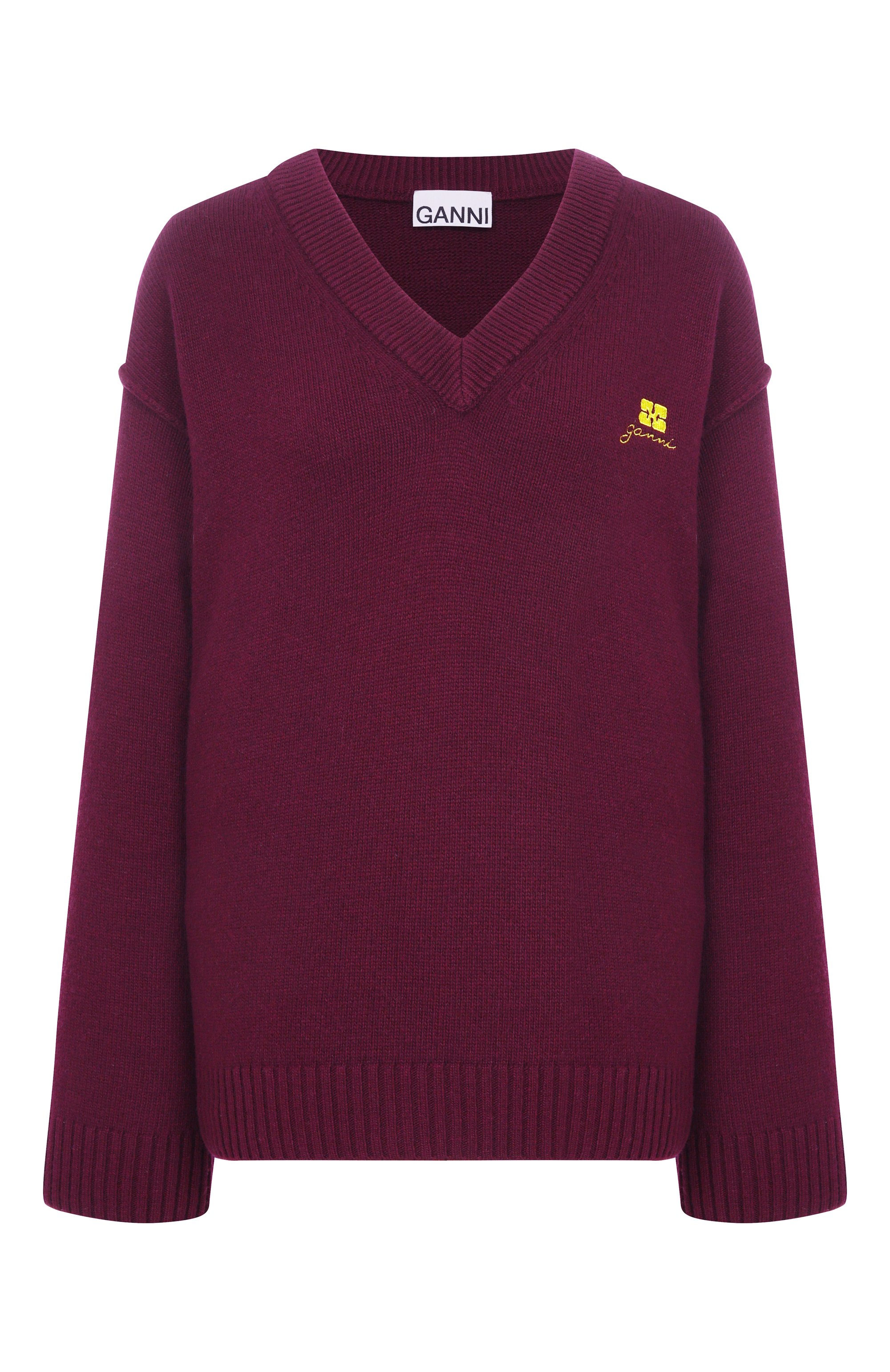 Свитер из шерсти и вискозы GANNI, арт. K2590, фото 1