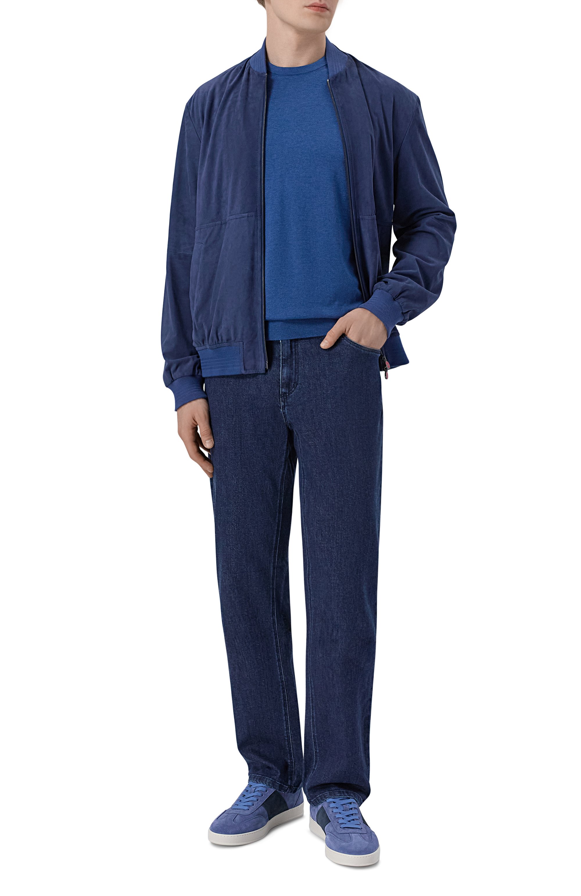 Замшевые кеды KITON синего цвета по цене 98950 руб., арт. USSA396N01381, фото 2 Замшевые кеды KITON, арт. USSA396N01381, фото 2