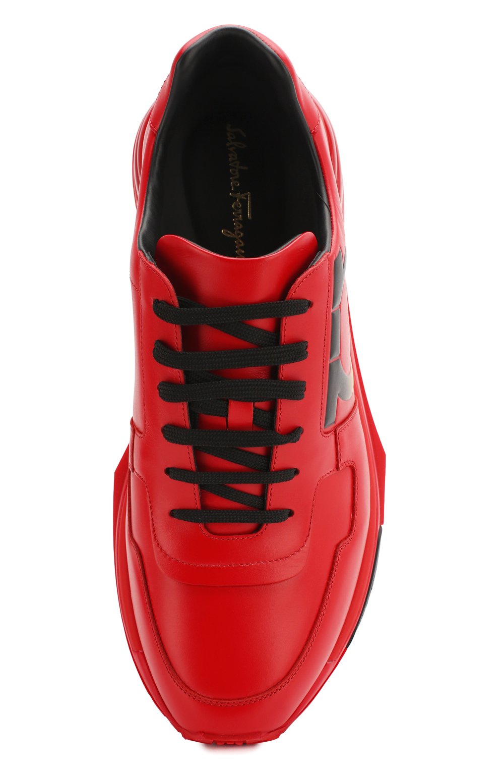 Кожаные кроссовки FERRAGAMO красного цвета по цене 54180 руб., арт. Z-07273733E, фото 5 Кожаные кроссовки FERRAGAMO, арт. Z-07273733E, фото 5