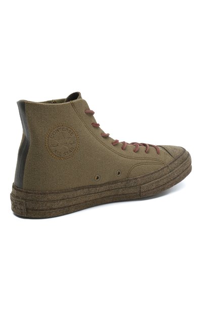 Текстильные кеды chuck taylor 70 felt converse х jw anderson CONVERSE хаки цвета по цене 10000 руб., арт. 162954, фото 5 Текстильные кеды chuck taylor 70 felt converse х jw anderson CONVERSE, арт. 162954, фото 5