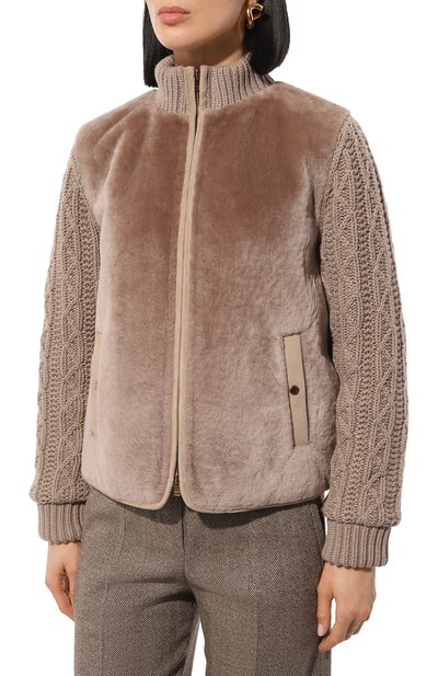 Комбинированный бомбер AGNONA, арт. KH08028E/7K03PLE, фото 3