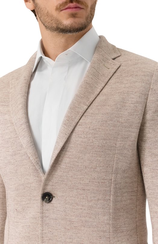 Льняной пиджак Zegna SUF/UDC70A7 Бежевый  SUF/UDC70A7 Фото 6