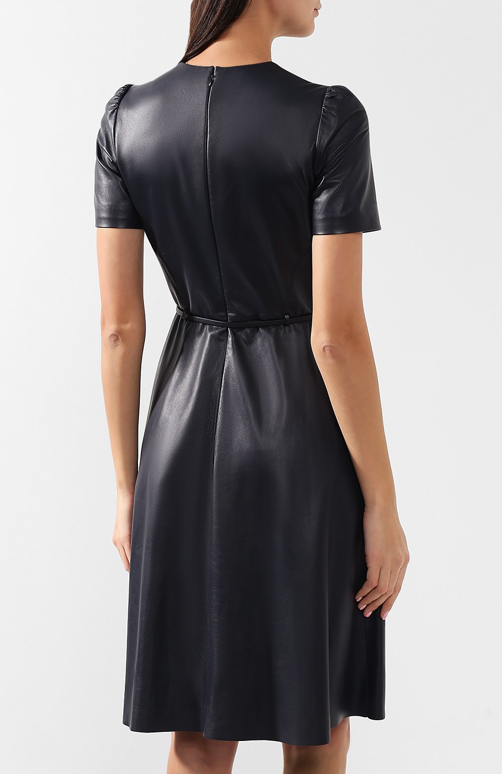 Кожаное платье с поясом RALPH LAUREN синего цвета по цене 441000 руб., арт. 290740160, фото 4 Кожаное платье с поясом RALPH LAUREN, арт. 290740160, фото 4