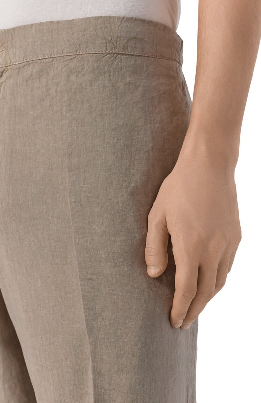 Льняные брюки InLinum JEAN 19/TR0PEA Бежевый  JEAN 19/TR0PEA Фото 5