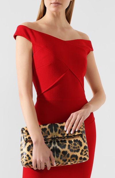 Клатч DRIES VAN NOTEN леопардового цвета по цене 87750 руб., арт. 201-31502-551, фото 2 Клатч DRIES VAN NOTEN, арт. 201-31502-551, фото 2