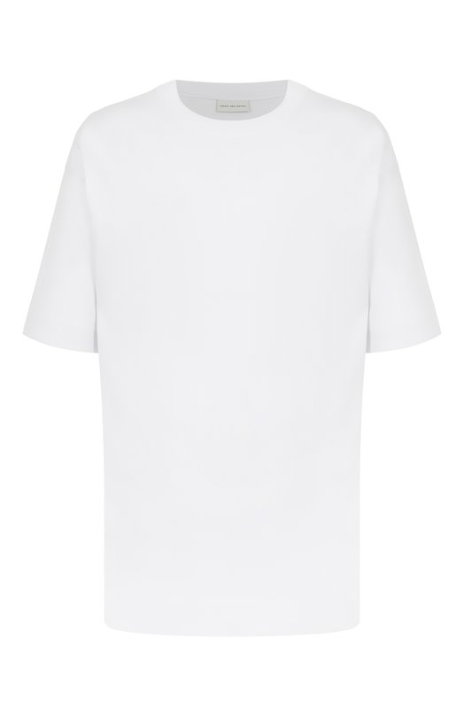 Хлопковая футболка Dries Van Noten 021111-2603-001 Белый 021111-2603-001