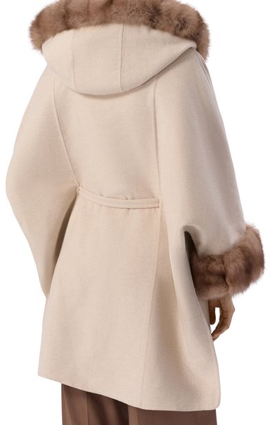 Кейп из шерсти и кашемира с отделкой из соболя MVST, арт. FTBKB-Y681SB/LP1447, фото 4