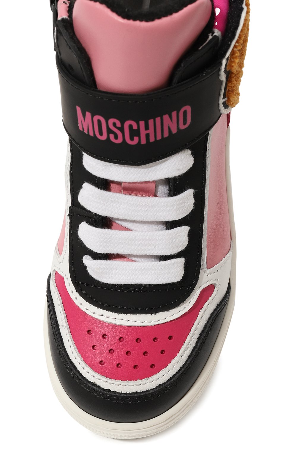 Высокие кеды из кожи MOSCHINO, арт. 75980/28-35, фото 4