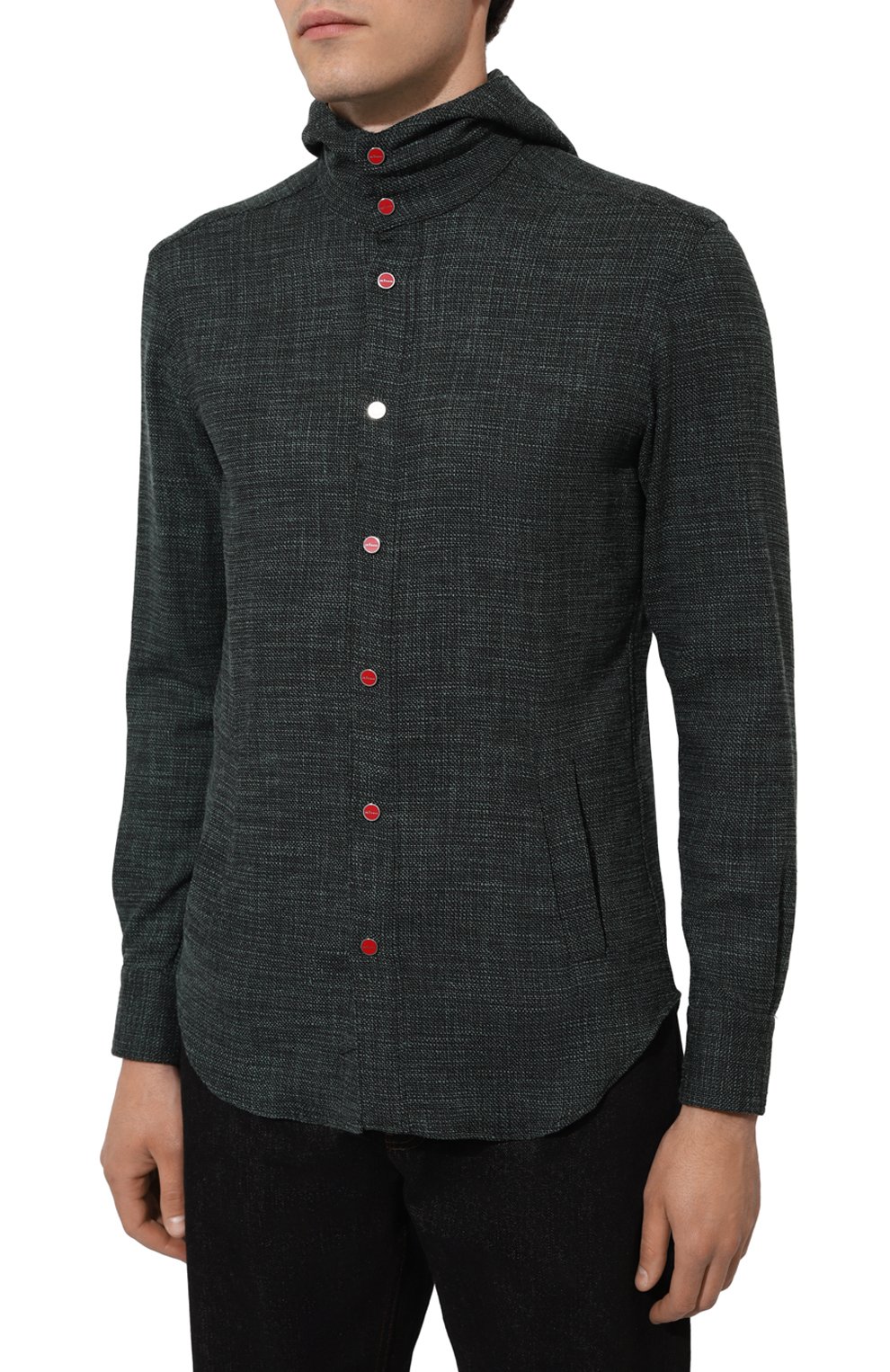 Рубашка из шерсти и шелка KITON, арт. UMCMARK0643C, фото 3