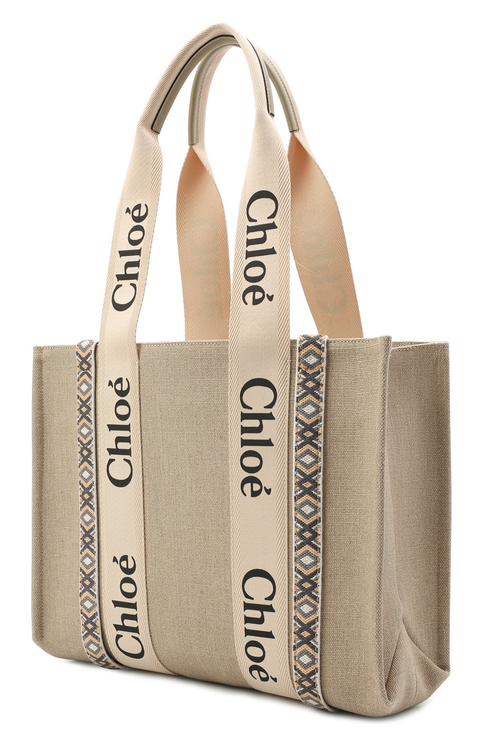 Сумка-тоут woody small CHLOÉ светло-зеленого цвета по цене 115500 руб., арт. CHC22SS383G42, фото 4 Сумка-тоут woody small CHLOÉ, арт. CHC22SS383G42, фото 4