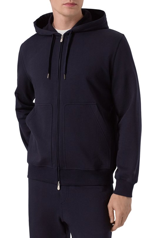 Хлопковая толстовка Brunello Cucinelli MW8639069G Синий  MW8639069G Фото 3