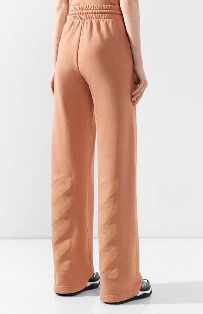 Хлопковые брюки OFF-WHITE розового цвета по цене 65450 руб., арт. 0WCH005E19F290970303, фото 4 Хлопковые брюки OFF-WHITE, арт. 0WCH005E19F290970303, фото 4