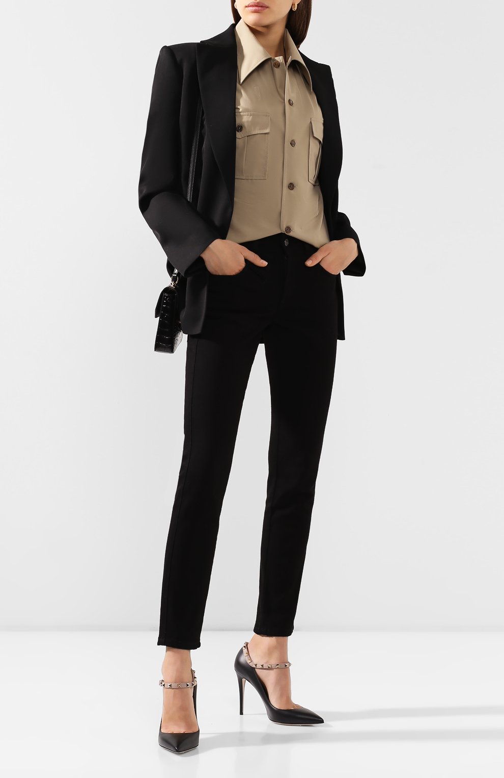 Кожаные туфли rockstud VALENTINO, арт. TW2S0T04/V0D, фото 2