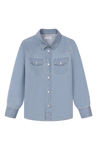 Джинсовая рубашка BRUNELLO CUCINELLI, арт. BR683C360A