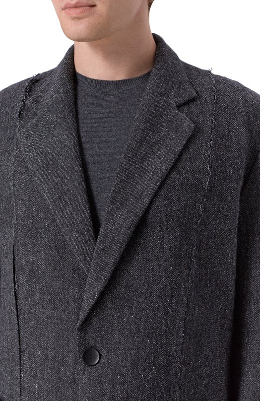 Пиджак из шерсти и льна Andrea Ya'aqov 25MSAP45B/W00L LINEN Серый  25MSAP45B/W00L LINEN Фото 5
