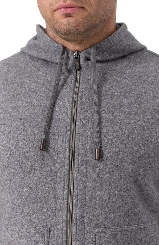 Кардиган из хлопка и шерсти Capobianco 19M409.FS00./58 Серый  19M409.FS00./58 Фото 5