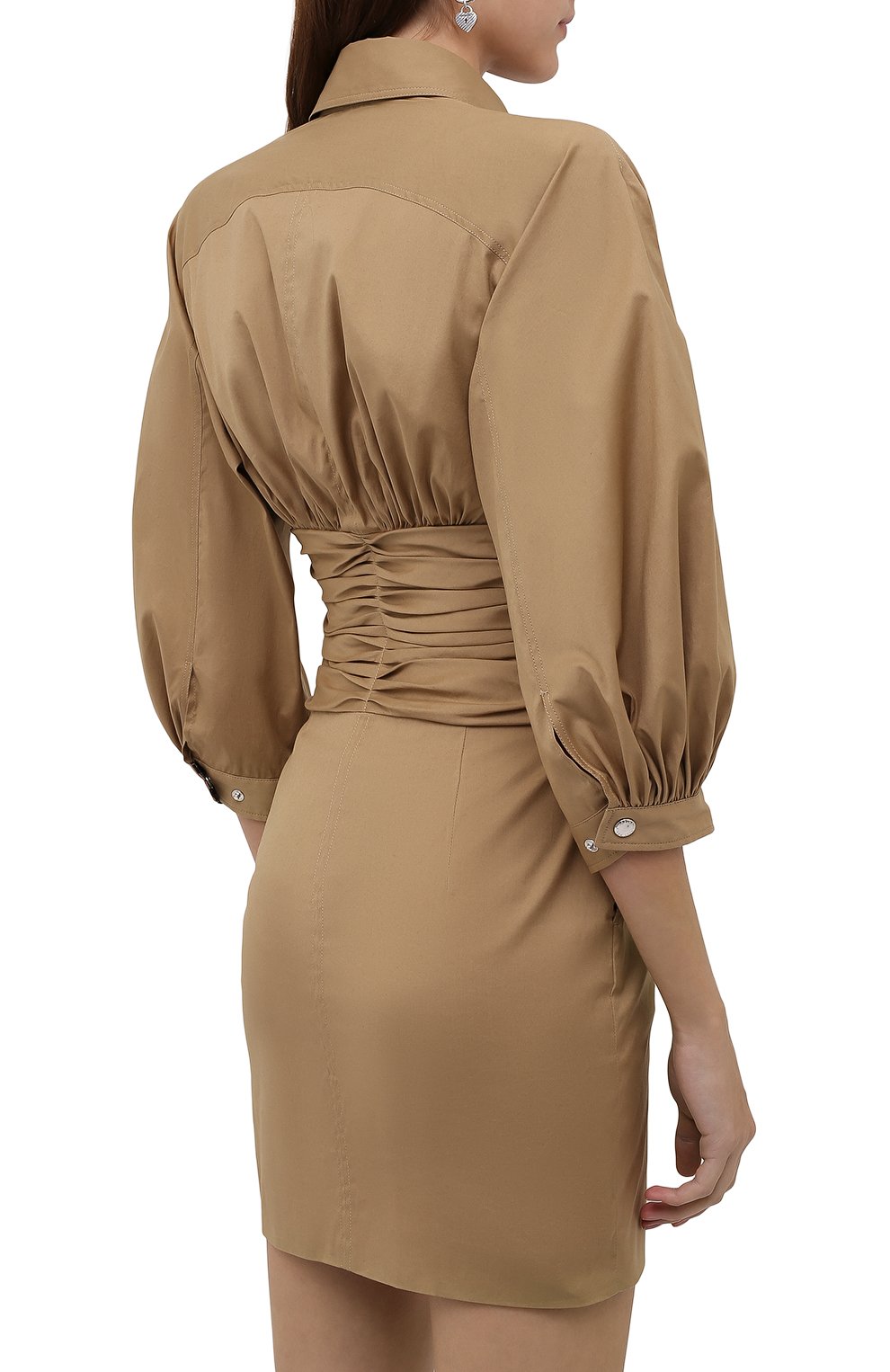 Хлопковое платье DSQUARED2 бежевого цвета по цене 87550 руб., арт. S75CV0455/S44131, фото 4 Хлопковое платье DSQUARED2, арт. S75CV0455/S44131, фото 4