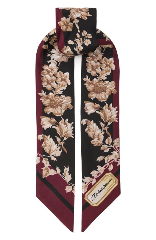 Шелковый шарф-твилли Dolce & Gabbana FS215A/GDC9D Бордовый FS215A/GDC9D