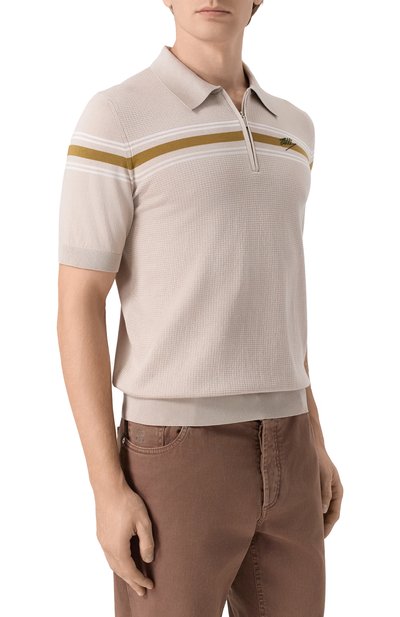 Поло из хлопка и шелка ZILLI, арт. KZP002M0142V0C000, фото 3