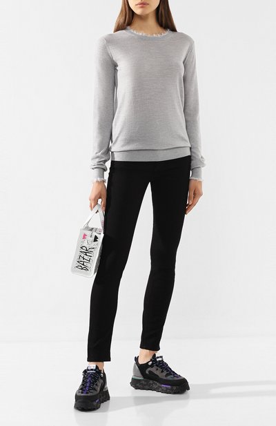 Шерстяной пуловер ACNE STUDIOS серого цвета по цене 25100 руб., арт. A60121, фото 2 Шерстяной пуловер ACNE STUDIOS, арт. A60121, фото 2