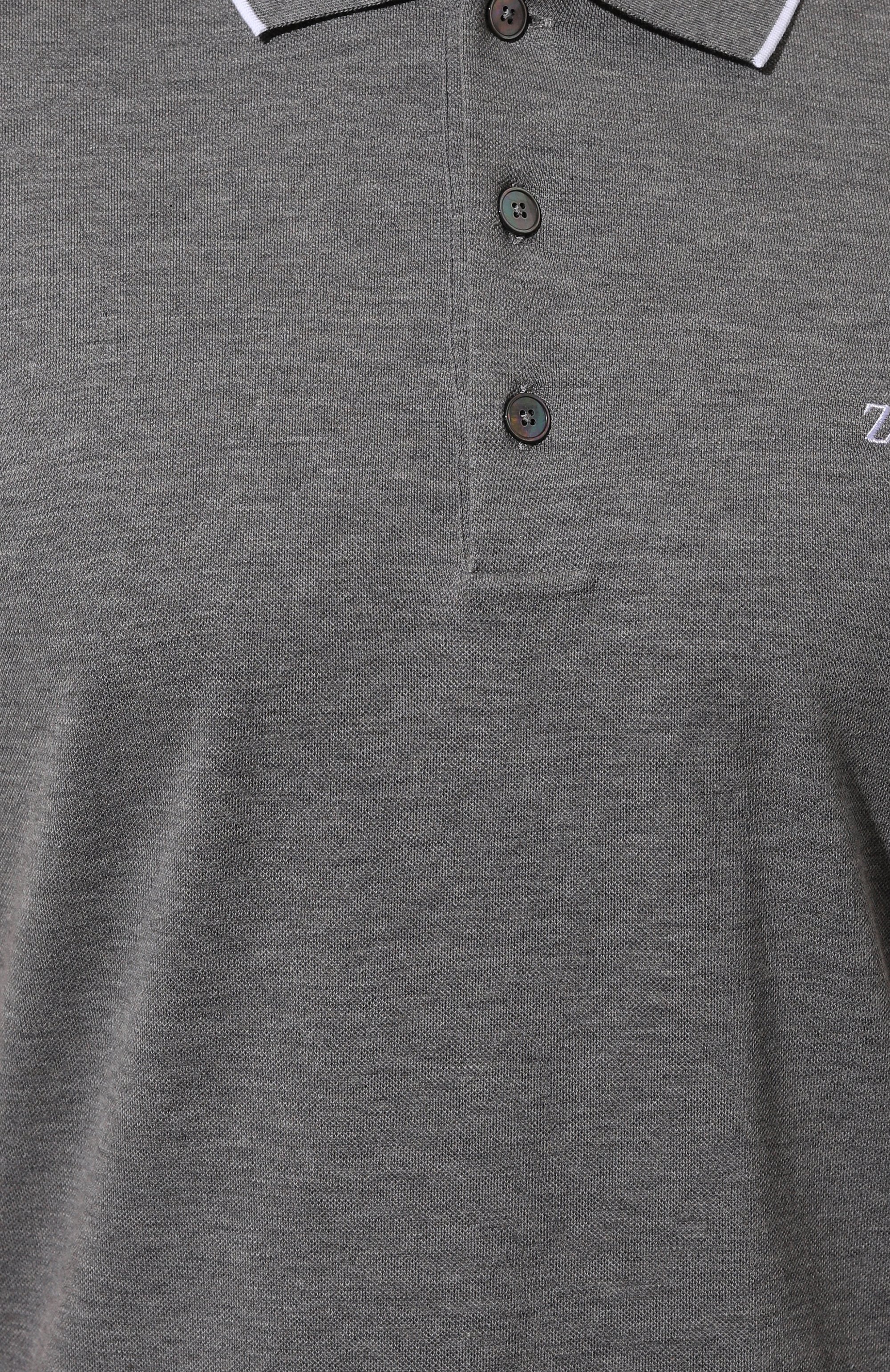 Хлопковое поло ZEGNA, арт. E7358A5/B746, фото 5