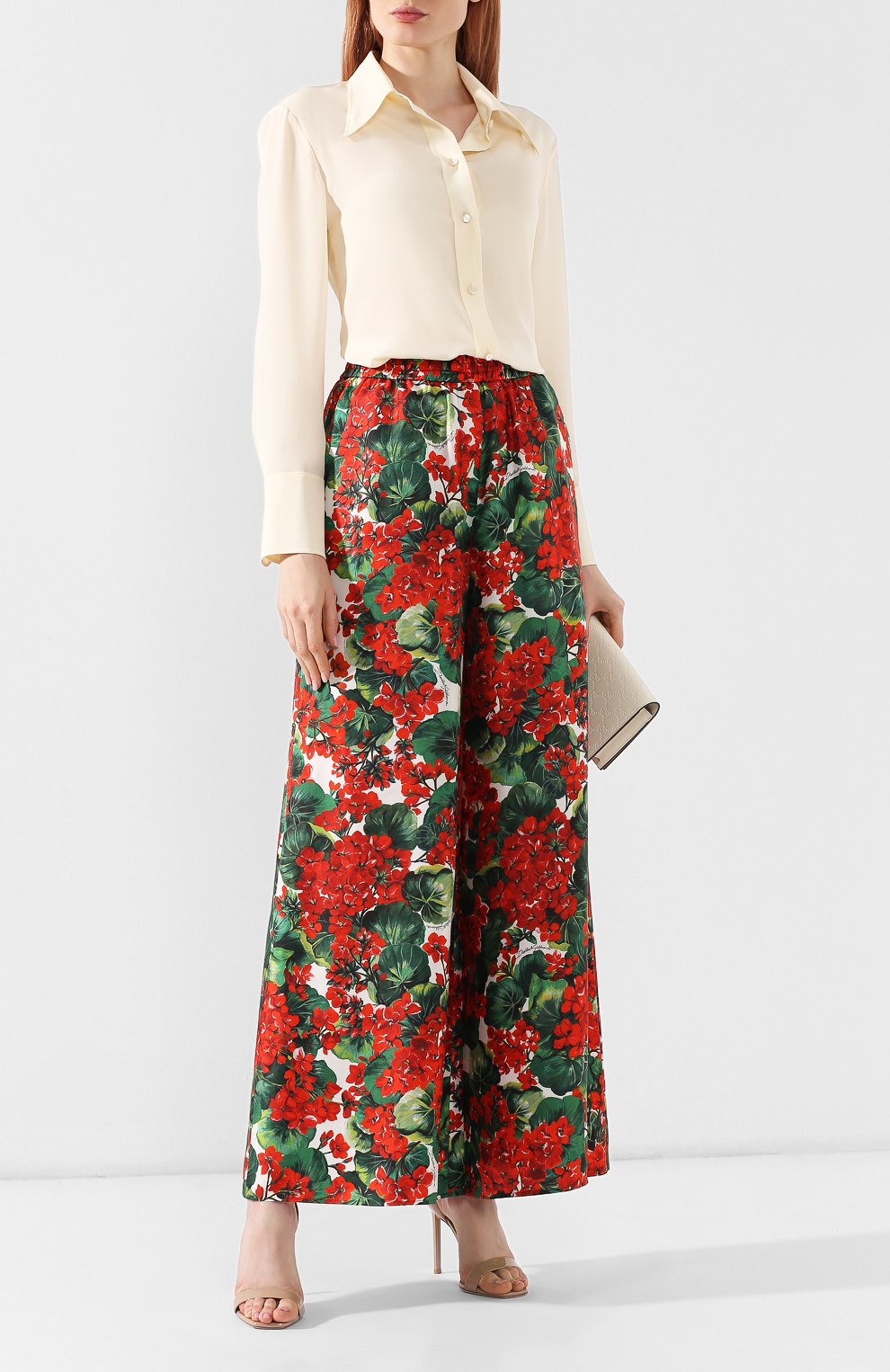 Шелковые брюки DOLCE & GABBANA, арт. FTBBFT/HS1ZW, фото 2