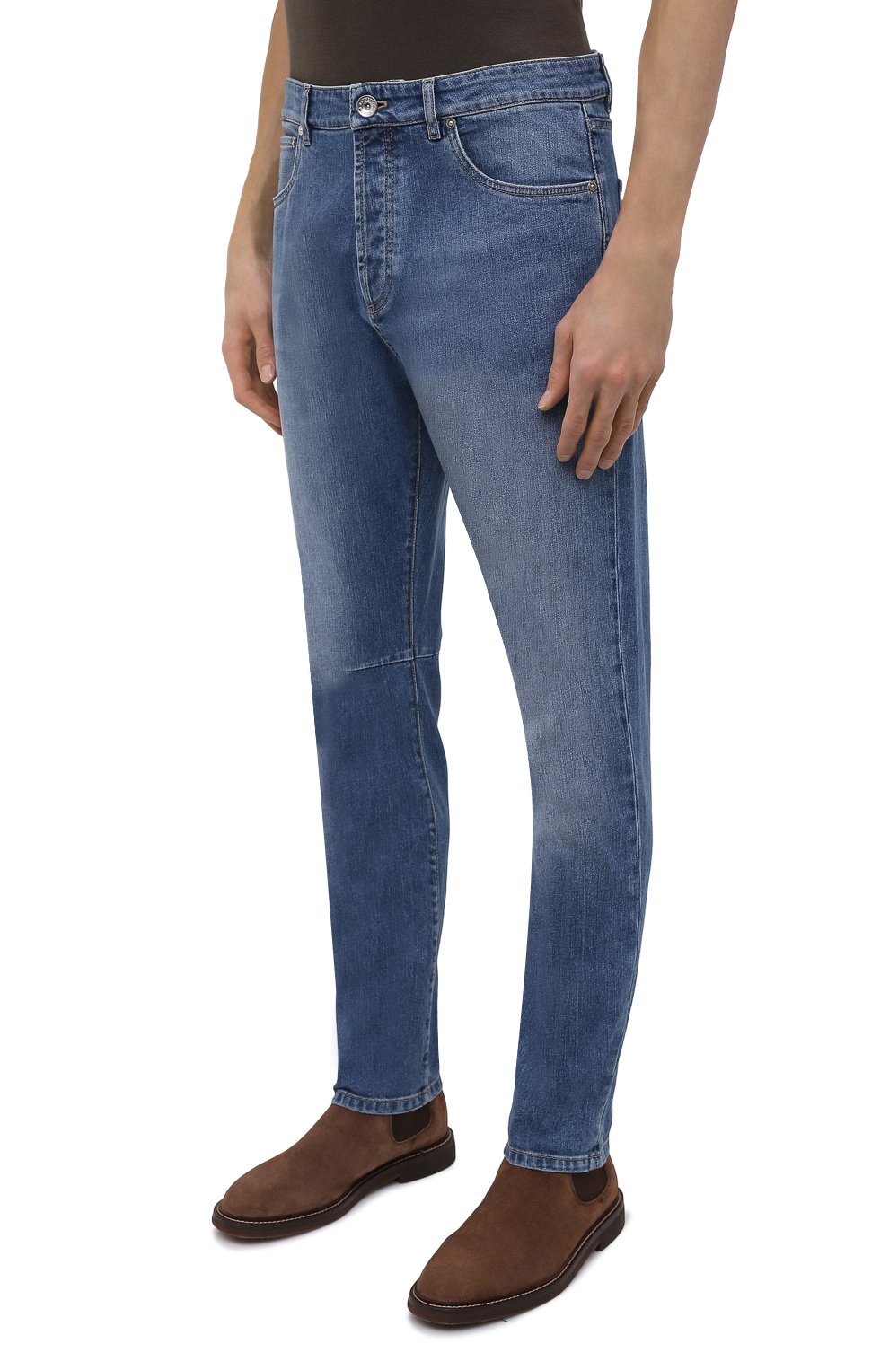 Джинсы leisure fit BRUNELLO CUCINELLI синего цвета по цене 69450 руб., арт. M283PX1290, фото 3 Джинсы leisure fit BRUNELLO CUCINELLI, арт. M283PX1290, фото 3