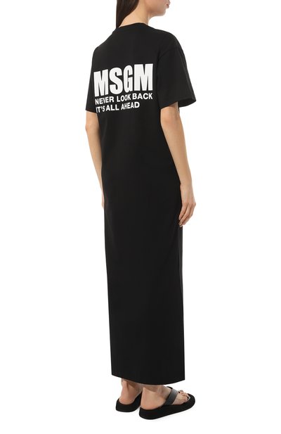 Хлопковое платье MSGM, арт. 3441MDA82 237002, фото 4