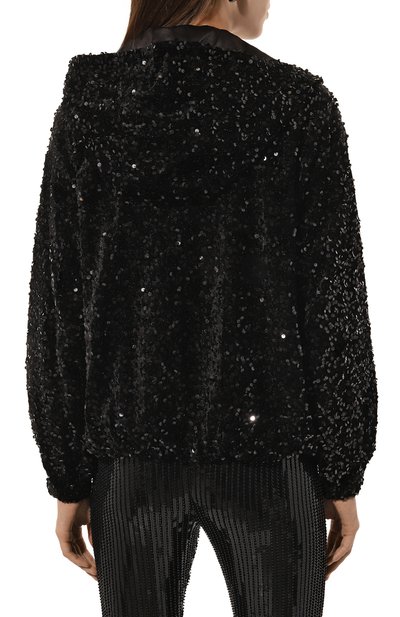 Толстовка с отделкой пайетками EMPORIO ARMANI черного цвета по цене 52250 руб., арт. 6D2B6D/2JRUZ, фото 4 Толстовка с отделкой пайетками EMPORIO ARMANI, арт. 6D2B6D/2JRUZ, фото 4