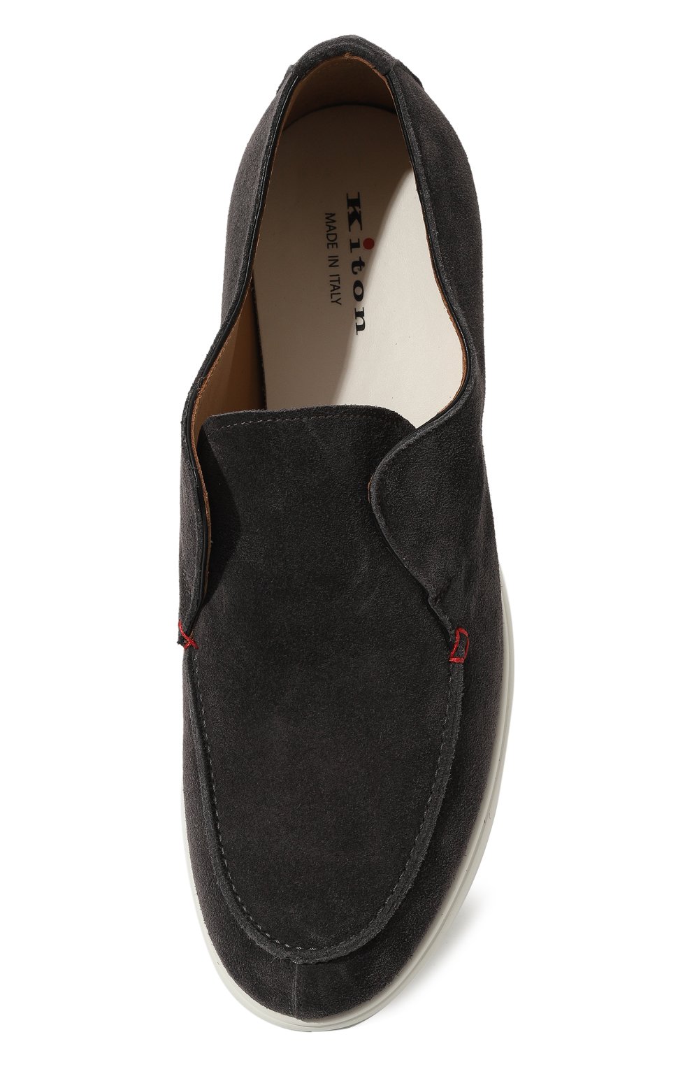 Замшевые лоферы KITON серого цвета по цене 111000 руб., арт. USSA086N00977, фото 6 Замшевые лоферы KITON, арт. USSA086N00977, фото 6