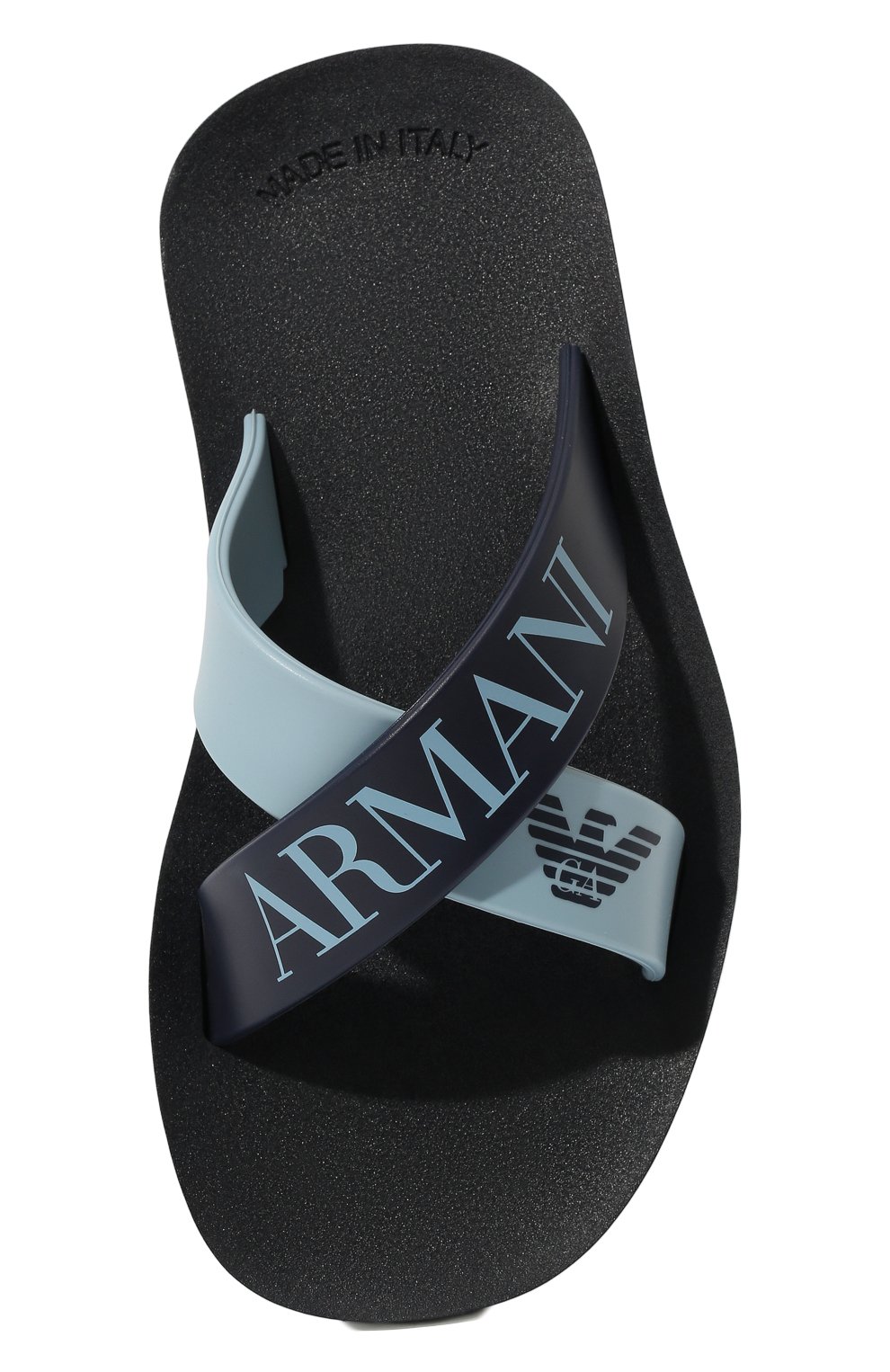 Шлепанцы EMPORIO ARMANI синего цвета по цене 6510 руб., арт. XYPS03/X0Z18, фото 4 Шлепанцы EMPORIO ARMANI, арт. XYPS03/X0Z18, фото 4