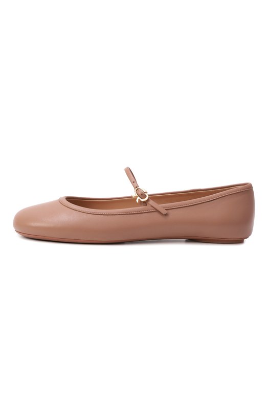 Кожаные балетки Carla Gianvito Rossi G22223.05G0M.NAPPRAL Бежевый  G22223.05G0M.NAPPRAL Фото 4