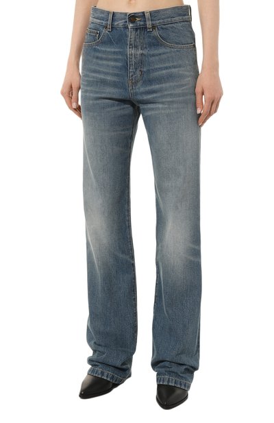 Джинсы SAINT LAURENT синего цвета по цене 95650 руб., арт. 705103/YE8634472, фото 3 Джинсы SAINT LAURENT, арт. 705103/YE8634472, фото 3