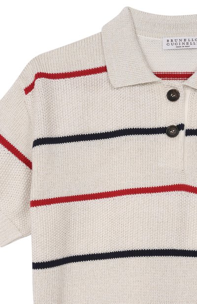 Хлопковое поло BRUNELLO CUCINELLI красного цвета по цене 69900 руб., арт. BSNM74015C, фото 3 Хлопковое поло BRUNELLO CUCINELLI, арт. BSNM74015C, фото 3