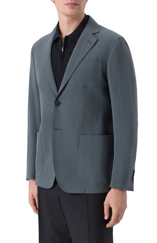 Льняной пиджак Giorgio Armani GM000140/TE10954 Серый  GM000140/TE10954 Фото 3