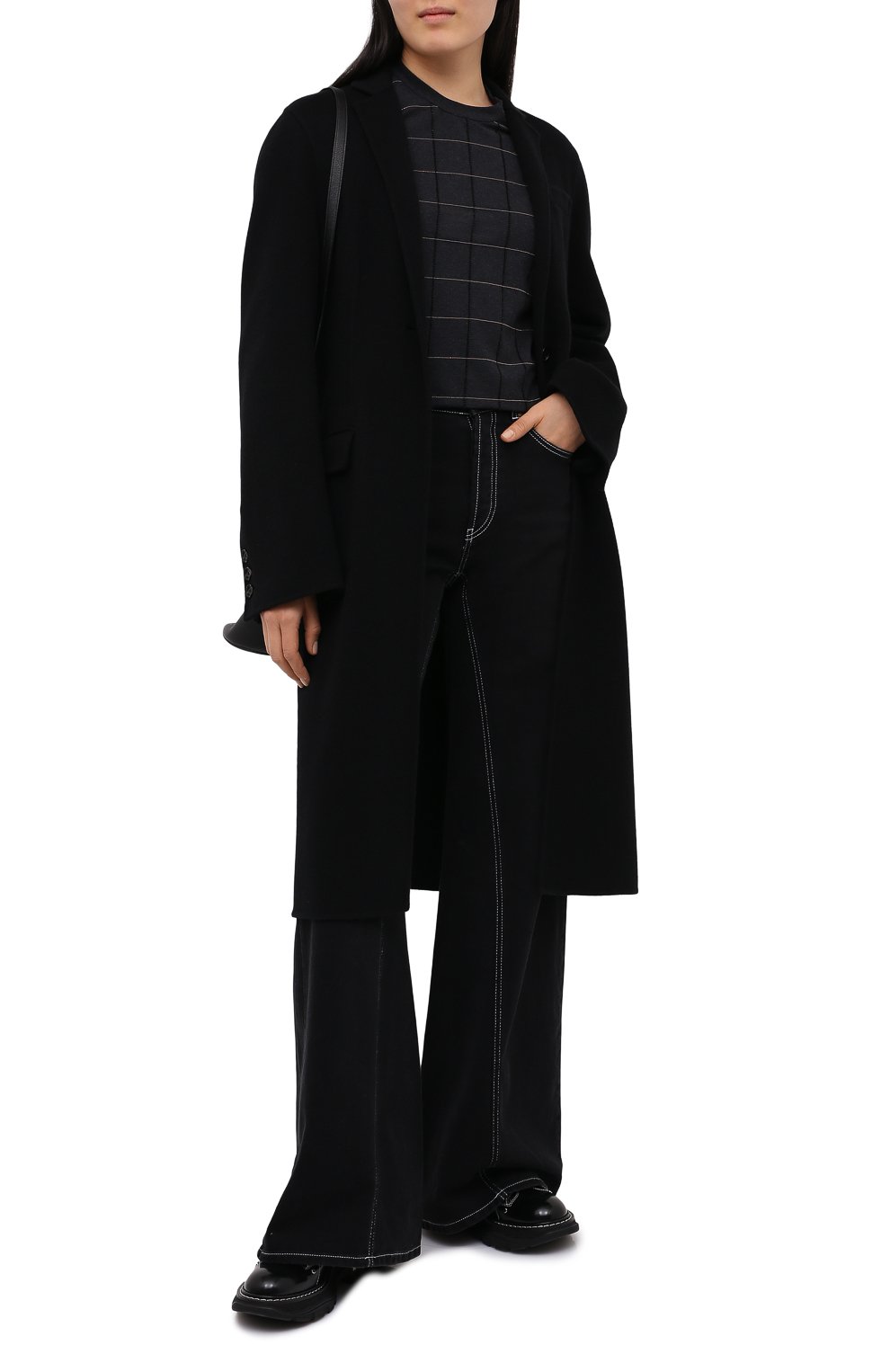 Хлопковая футболка BRUNELLO CUCINELLI черного цвета по цене 84900 руб., арт. M0T18BE100, фото 2 Хлопковая футболка BRUNELLO CUCINELLI, арт. M0T18BE100, фото 2