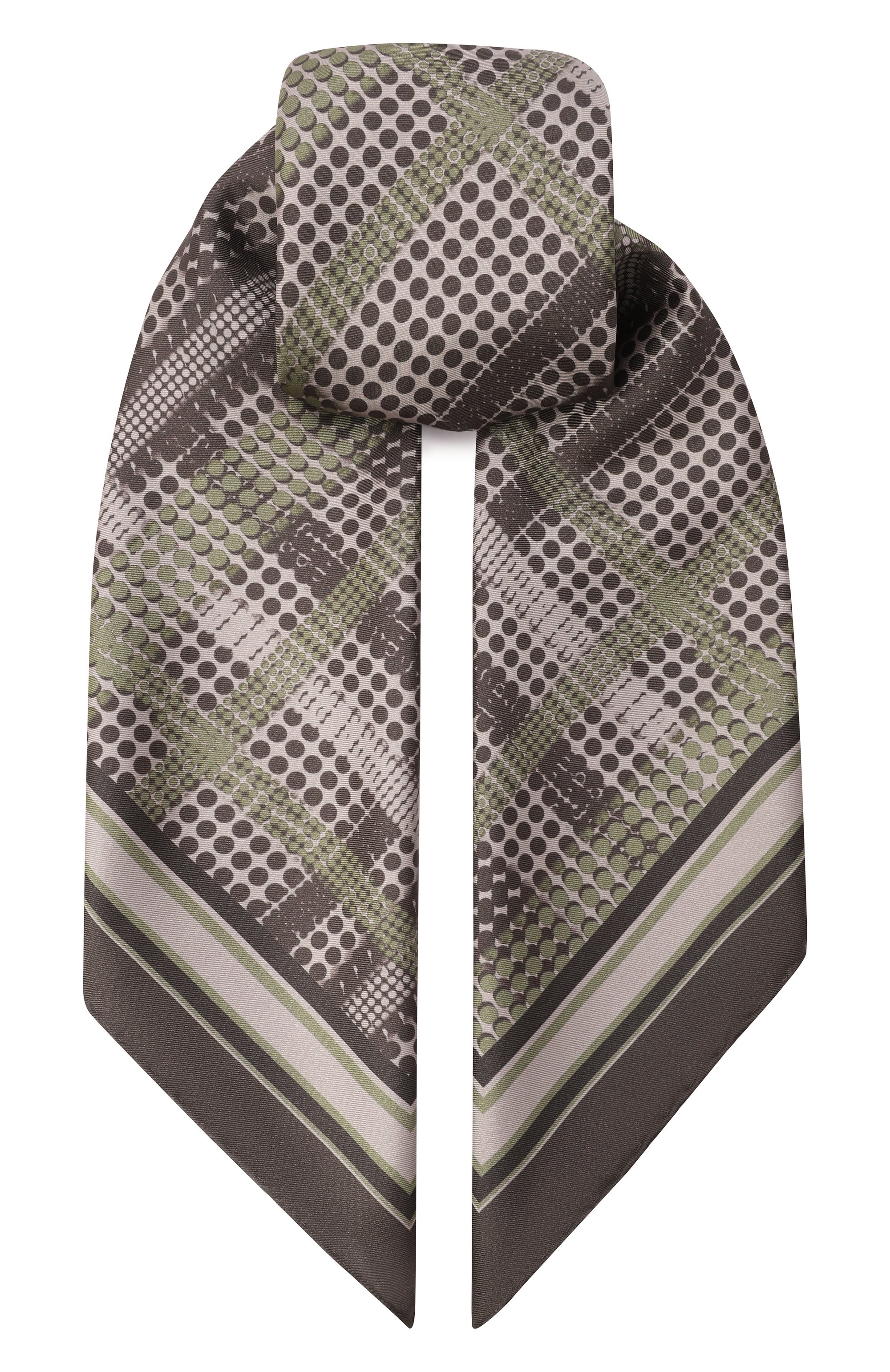 Шелковый платок KITON темно-зеленого цвета по цене 56300 руб., арт. D53754K0570, фото 1 Шелковый платок KITON, арт. D53754K0570, фото 1