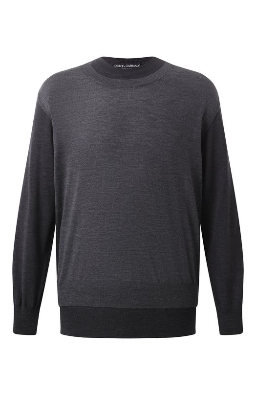 Шерстяной джемпер Dolce & Gabbana GXX83Z/JCVWP Серый GXX83Z/JCVWP