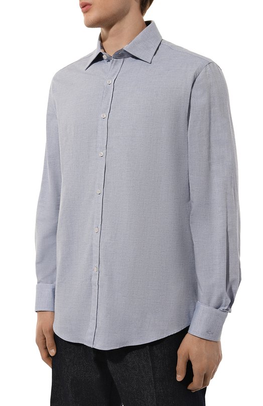 Хлопковая рубашка Paul&Shark 14313071CF Голубой  14313071CF Фото 3